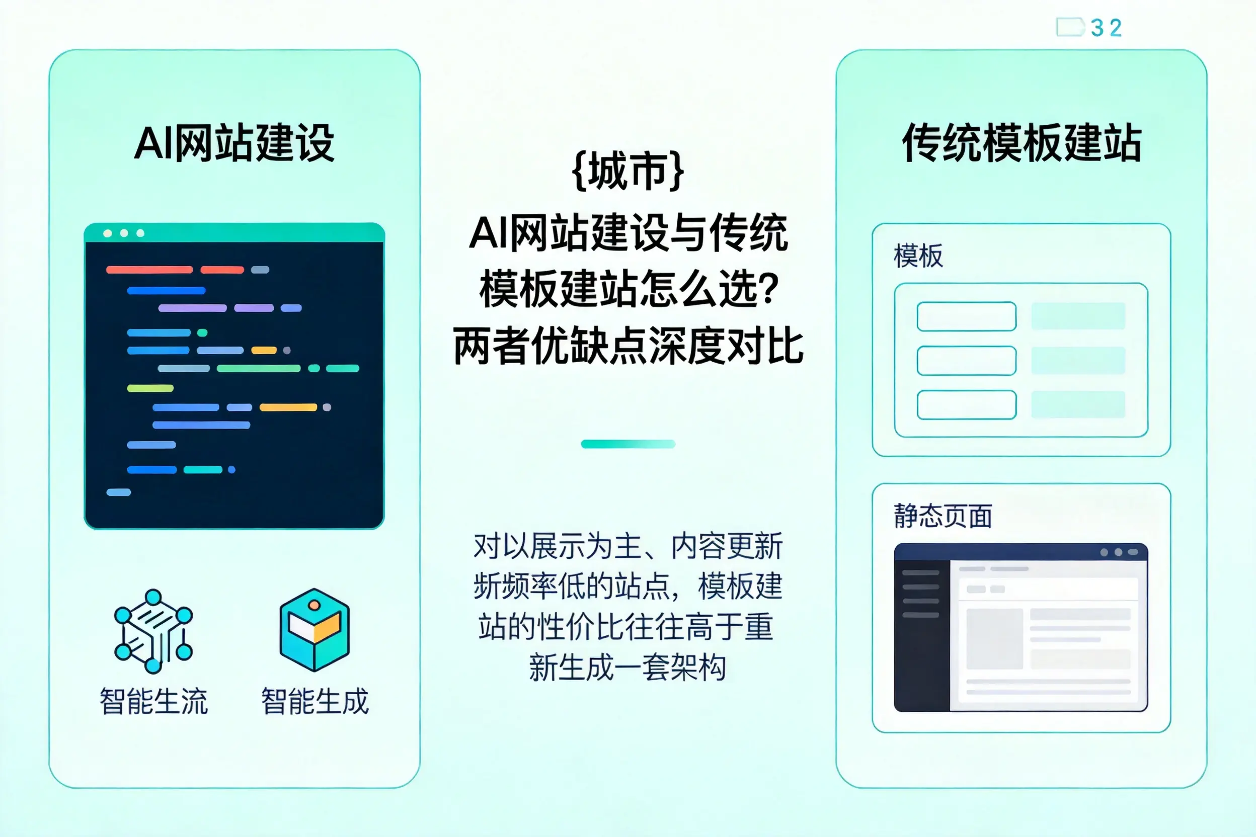 十堰AI网站建设与传统模板建站怎么选?两者优缺点深度对比
