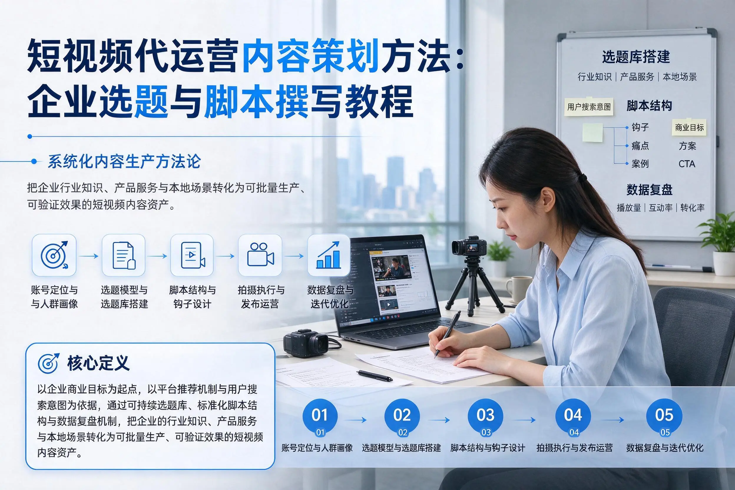 短视频代运营内容策划方法：十堰企业选题与脚本撰写教程