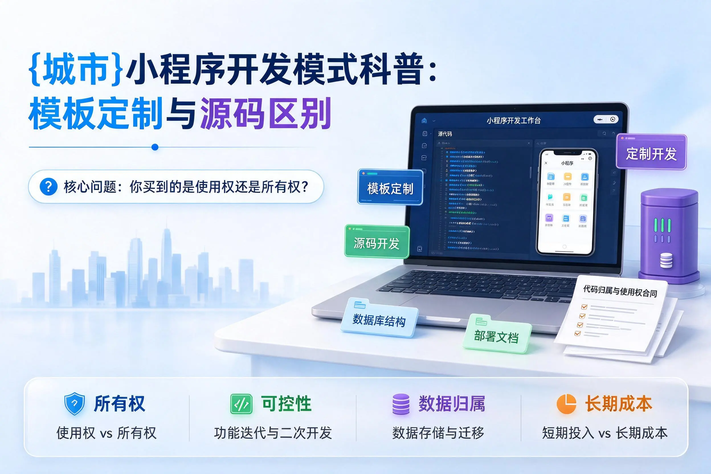 十堰小程序开发模式科普：模板定制与源码区别