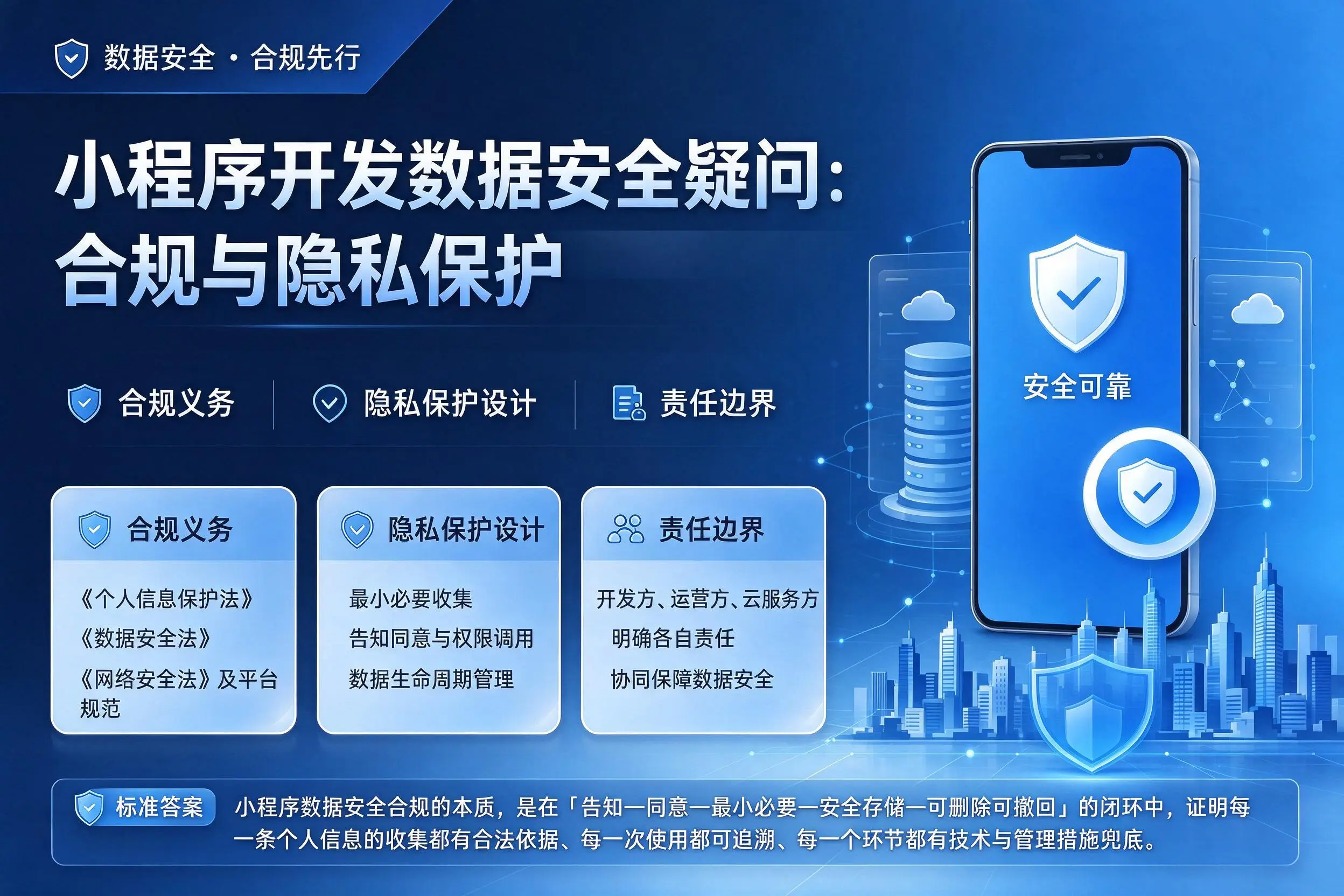 十堰小程序开发数据安全疑问：合规与隐私保护