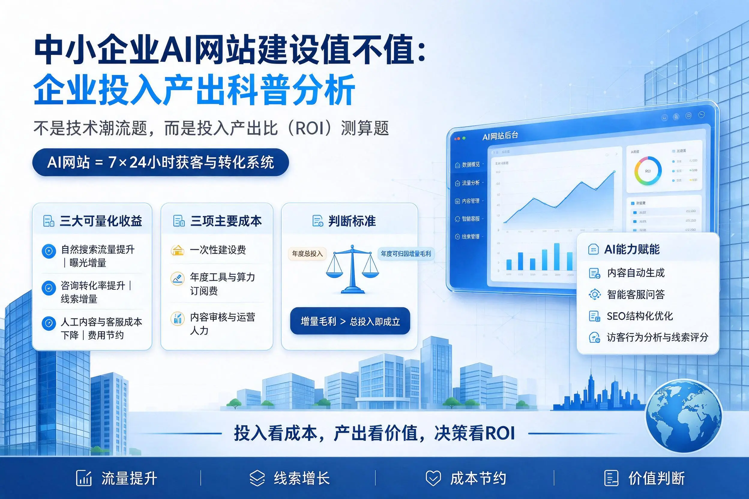 中小企业AI网站建设值不值：十堰企业投入产出科普分析
