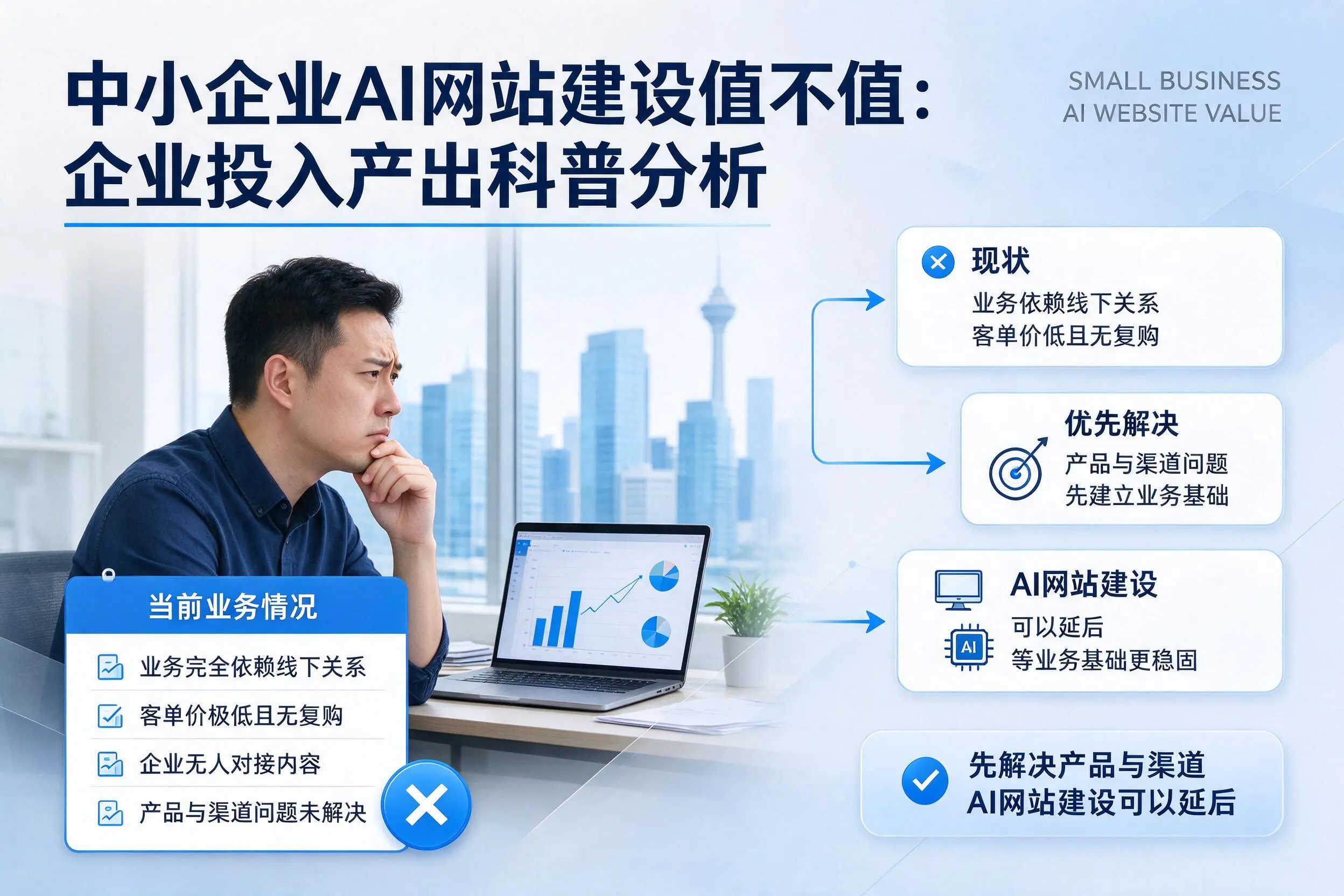 中小企业AI网站建设值不值：十堰企业投入产出科普分析