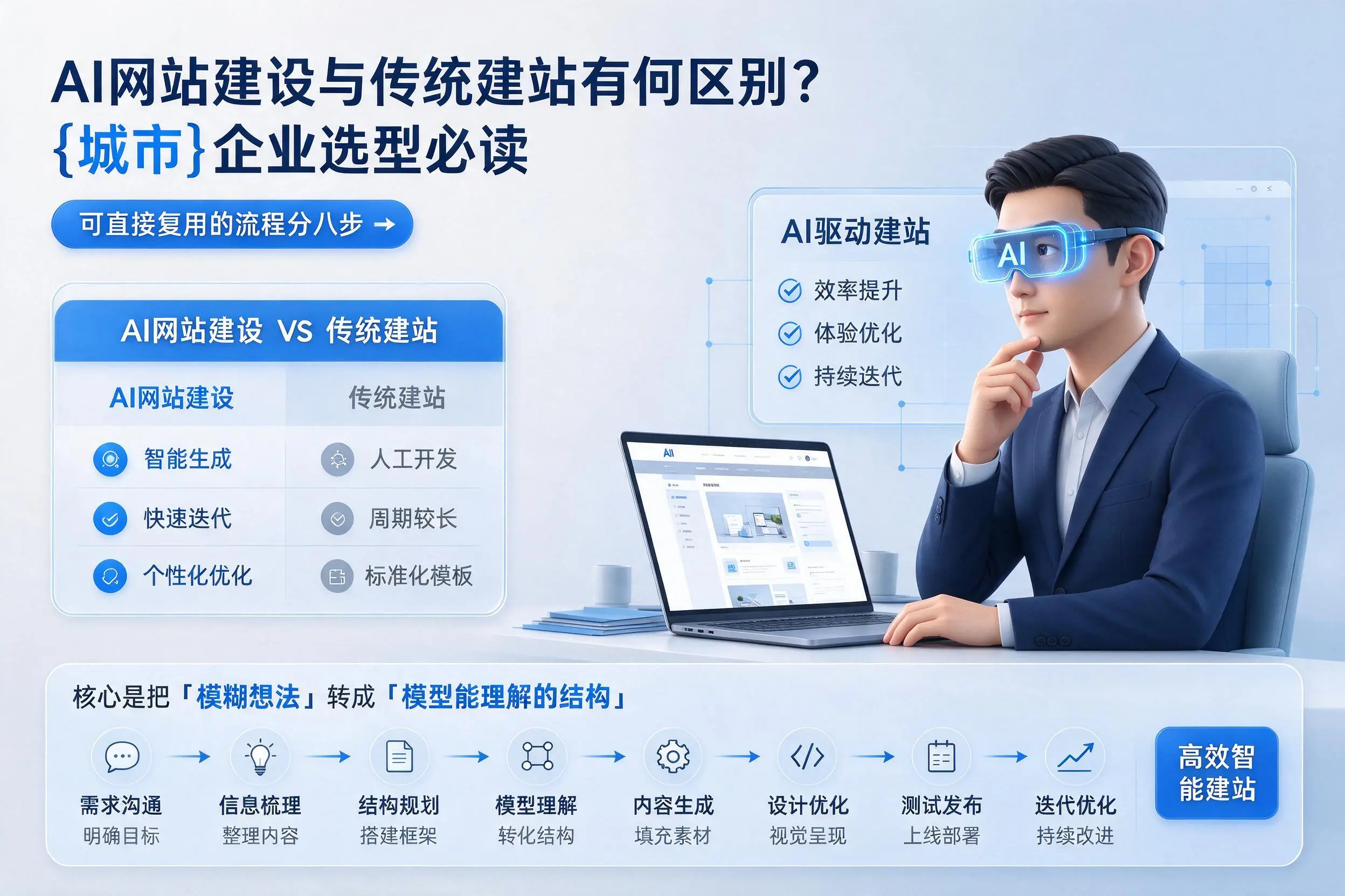 AI网站建设与传统建站有何区别？十堰企业选型必读