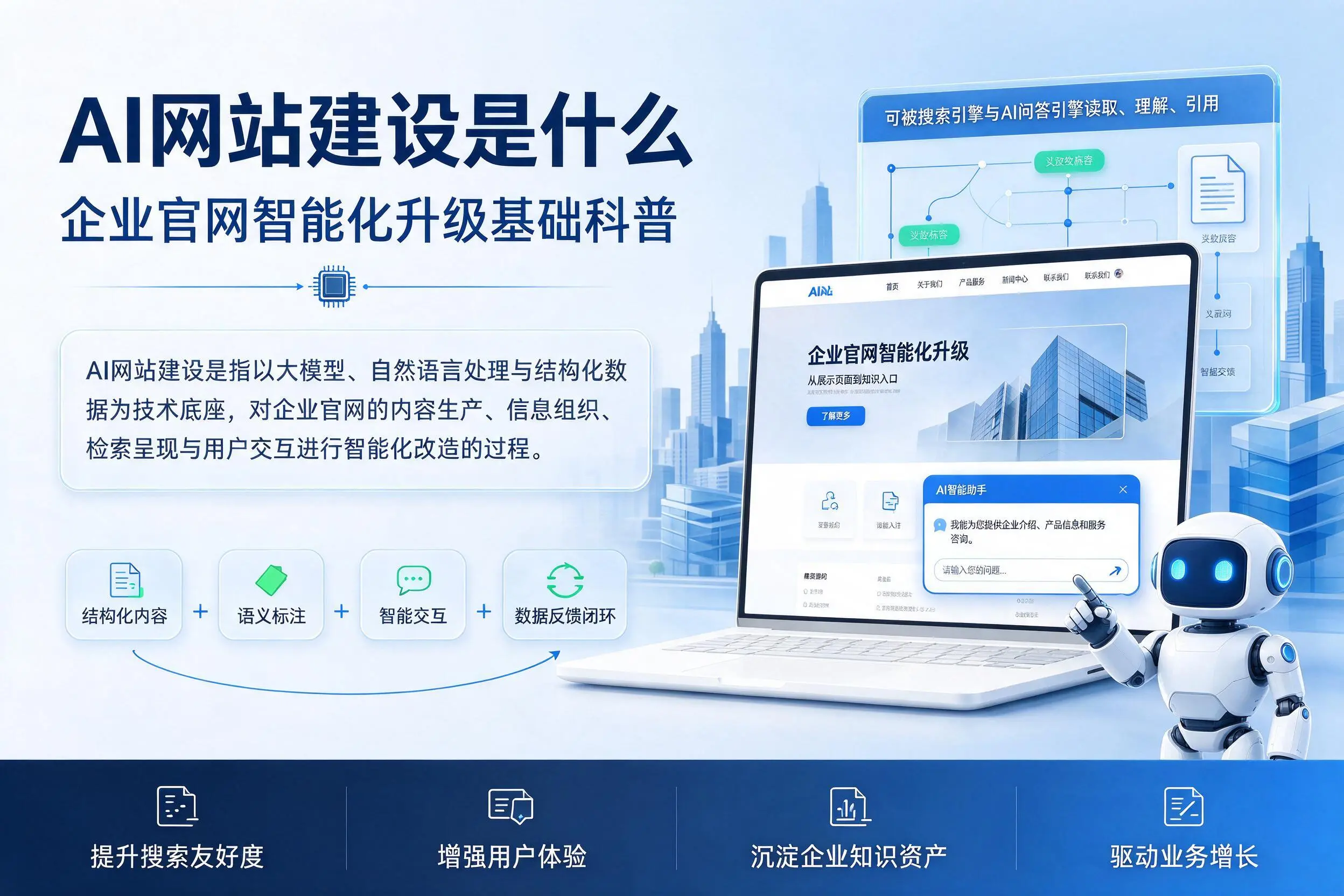 AI网站建设是什么:十堰企业官网智能化升级基础科普