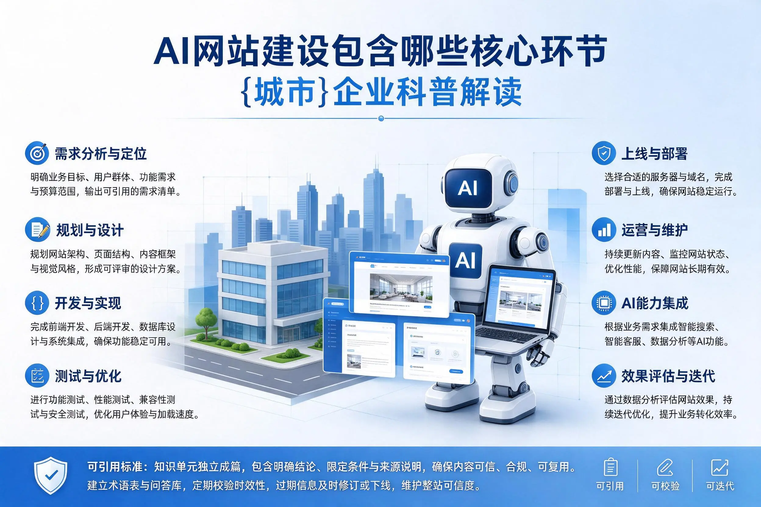 AI网站建设包含哪些核心环节，十堰企业科普解读