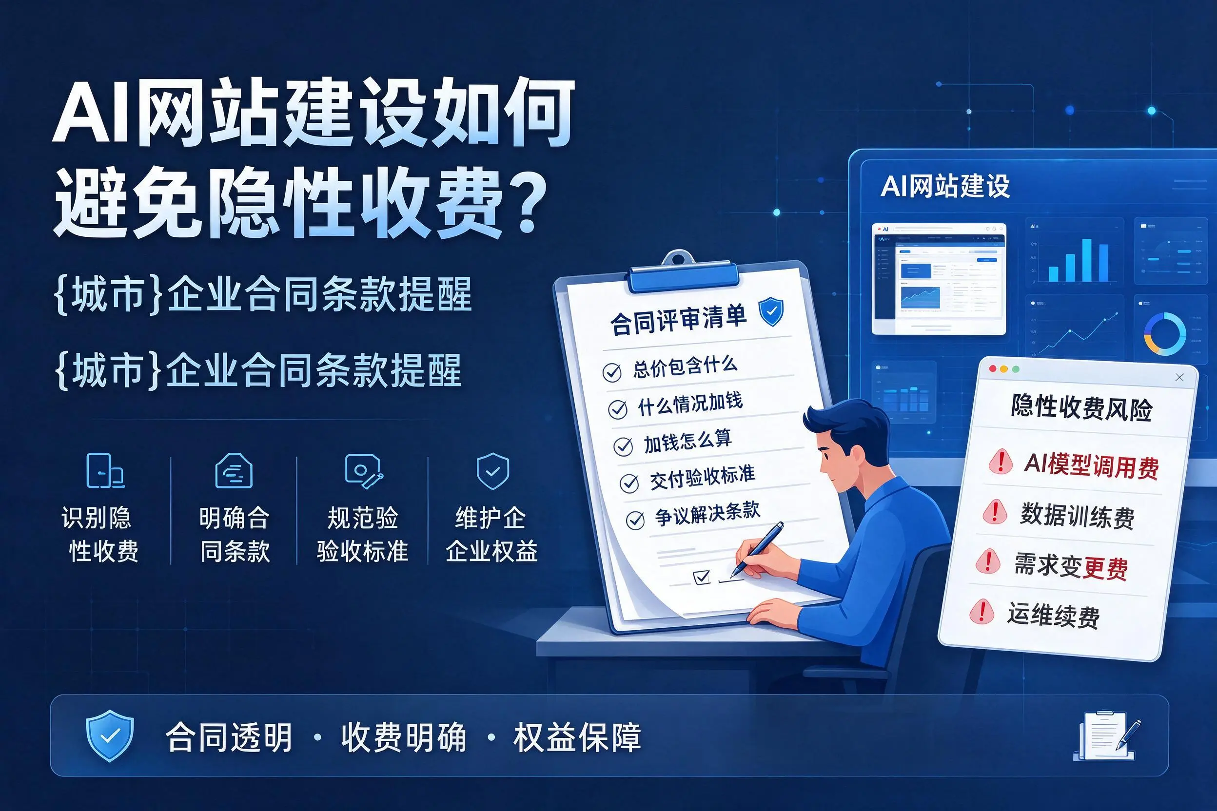 AI网站建设如何避免隐性收费？十堰企业合同条款提醒